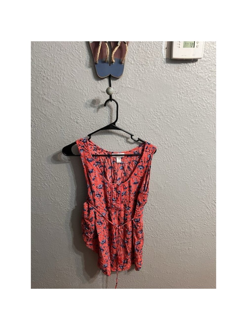 Motherhood Maternity Sleeveless Shirt Womens Size XL Coral Color